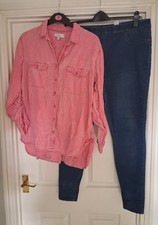 Next Women's Pink Denim Shirt