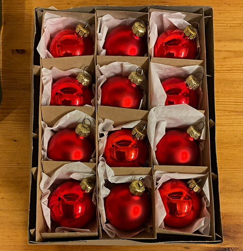 Set red glass - glass, christmas