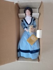 Franklin Mint Heirloom Porcelain Doll 'MEG'  with Needlework - MIB