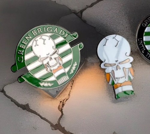Celtic green brigade pin - green,