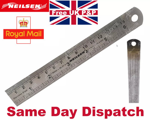 Stainless steel metal ruler - stainless, |
