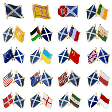 Scotland Flag | St Andrews Saltire Scottish Freindship Enamel Pin Badges