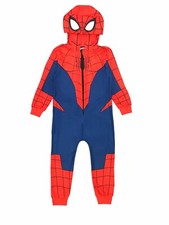 Boys Spiderman 1Onesie Dress Up Hooded 2-10 Years Character Marvel Kids Girls