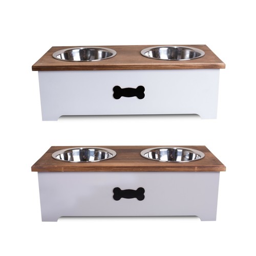 Wickerfield wooden dog feeding - dog,