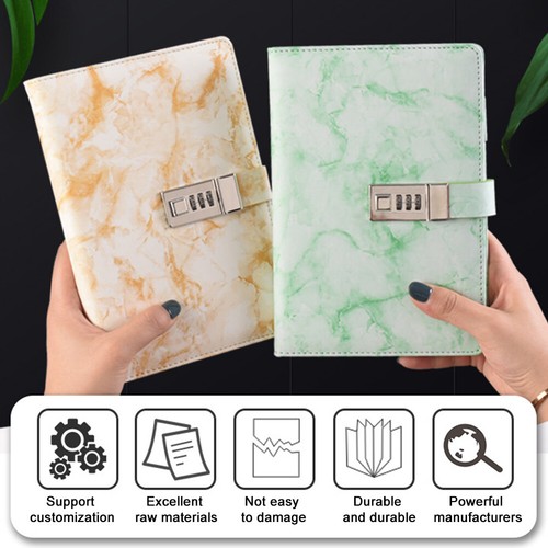 Marbled leather journal - pu,