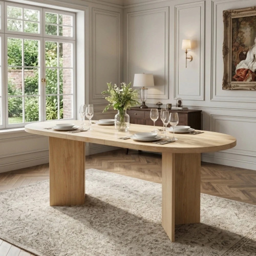 180cm oval dining - table, 6