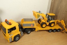 Bruder Low Loader And JCB