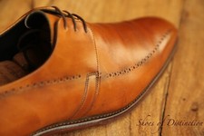 Joseph Cheaney Tan Brown Leather Derby Shoes Men's UK 9.5 US 10.5 EU 43.5