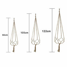 MACRAME JUTE PLANT HANGER FLOWER POT HOLDER WALL ART GARDEN HANGING ROPE