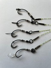5 X RONNIE RIGS WITH CHOICE BAIT COMPONENTS 15LB CAMO FLUROCARBON CARP HAIR