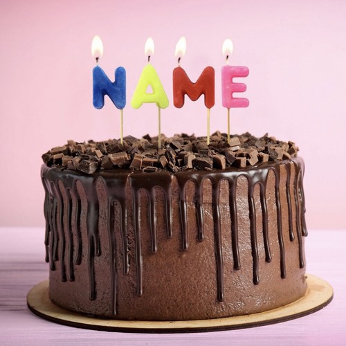 Name birthday letters candle - letters,