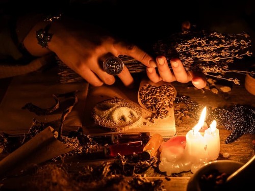 Black magic witchcraft - magic,