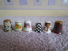 6 x Thimbles - 5 x China & 1 x Metal incl. Royal Worcester