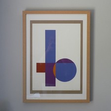 FLORENCE ARNOLD 1973 ABSTRACT SCREENPRINT #6/25 HARD-EDGE STYLE MODERNIST FRAMED