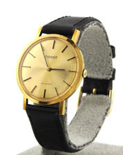 Tissot Stylist Mechanical Manual Wind Vintage Gold Plated Watch With Box Working