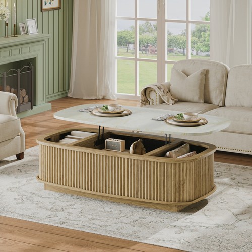 Modern oval wood fluted - wood,