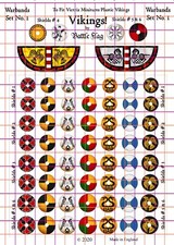 Victrix Viking Warband Shield Decals by Battle Flag. Super Value Set. 60 Shields