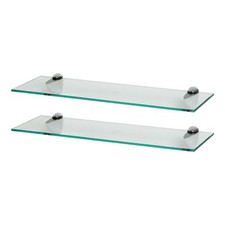 2x Clear 60cm Floating Glass