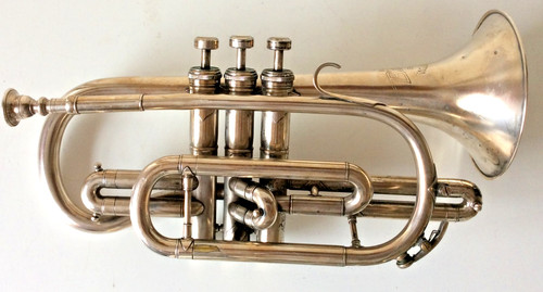 Besson silver plated cornet - silver, plated cornet
