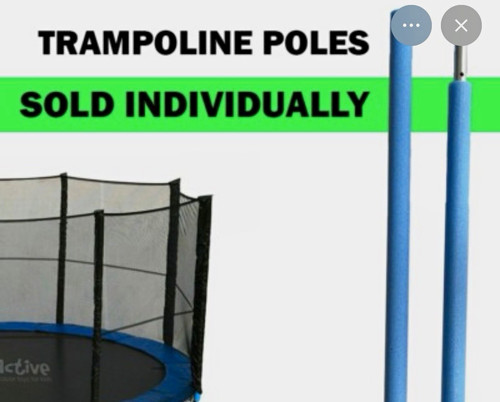 Blue silver trampoline - blue,