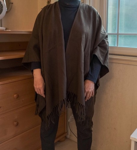 Vintage brown wool fringe - wool,