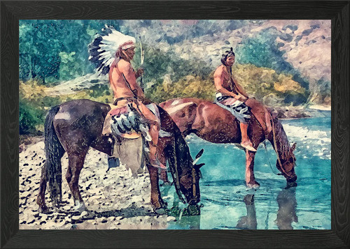Native american framed - american, wall