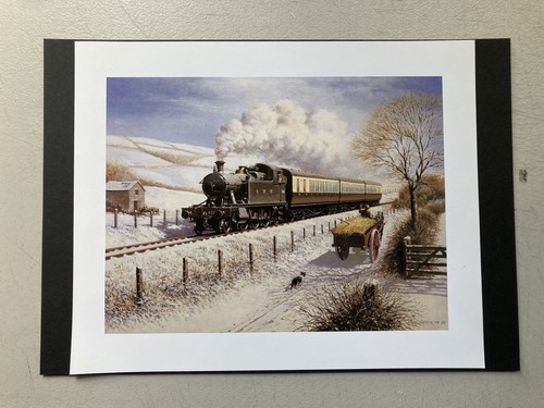 Railway print winter - print,