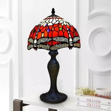 Tiffany-Style Table Lamp Handcrafted Art Bedside Light Desk Lamps Stained Glass