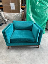 John Lewis Snuggler Sofa Teal Aquaclean | Trim Range Cuddle Chair 1.5 Seater