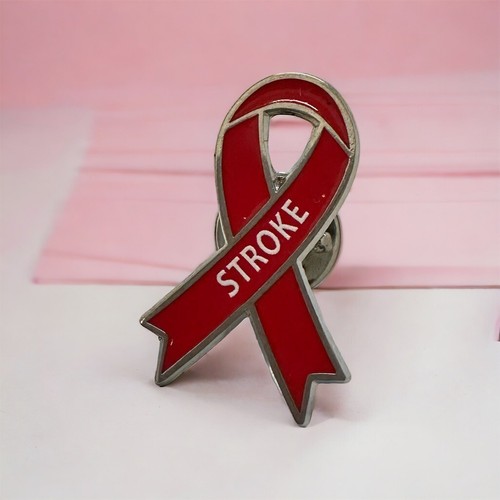 Stroke awareness red ribbon - stroke,