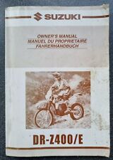 USED CONDITION GENUINE SUZUKI DRZ400/E OWNERS MANUAL 2001 - 99011-29F51-01C