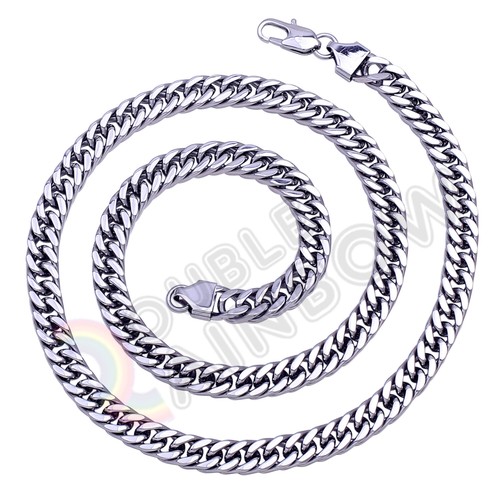 Men stainless steel necklace - men's,