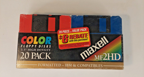 Vintage maxell mf2hd color - maxell,