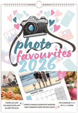 2026 Photos Calendar Insert Your Own Photo Favourites A4 Wire Bound Wall Hanging