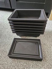 Bonsai Training Plastic Pots with trays 16.5X12cm (6 Pack)