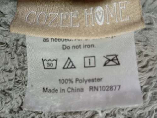 Cozee home grey fluffy blanket - home,