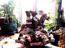 Used Vintage Regency Fine Arts Rocking Horse Teddy Figurine 17x16x6 cm