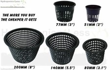 Mesh Pot Hydroponics & Aeroponics Aquarium Heavy Duty Net Pot 51 77 80 140 200mm