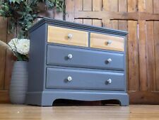 Vintage Ercol Pine Chest of Drawers  Painted Lowboy Drawers  Bedroom Storage
