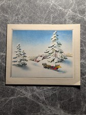 Vintage Christmas Card Horse