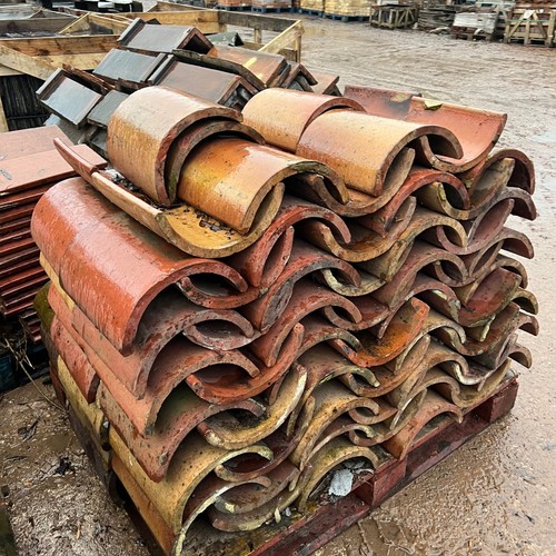 Reclaimed red half round ridge - reclaimed,