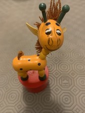 Horse Bendy Collapsible Push Button Wooden Toy