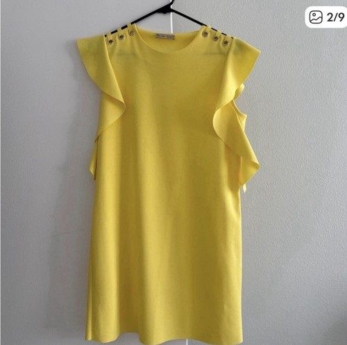 Zara yellow ruffle sleeve - zara,