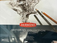 Derwent Sketching Collection 24 Piece Professional Quality Tin Pencil Set NEW