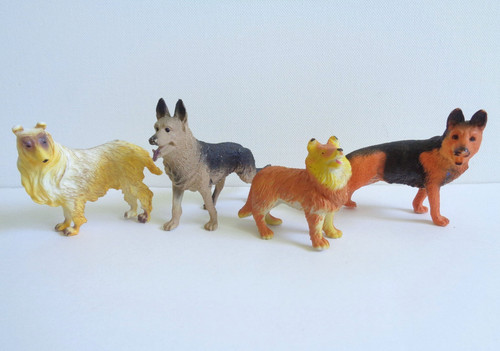 Set dogs figurine lot - of,