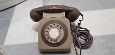 Vintage Rotary Dial Bell Telephone Green  - brown - 746 ( working )