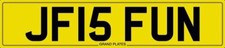 JF INITIALS NUMBER PLATE JF15