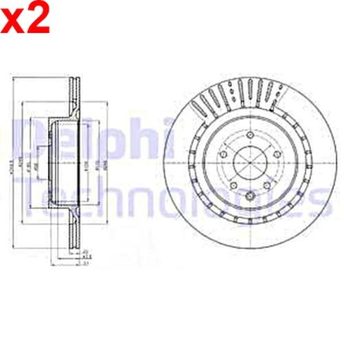 Brake disc delphi - delphi, fits