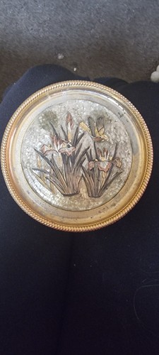 Gold plated decorative plate - plated,