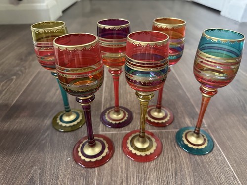 Vintage colourful handpainted